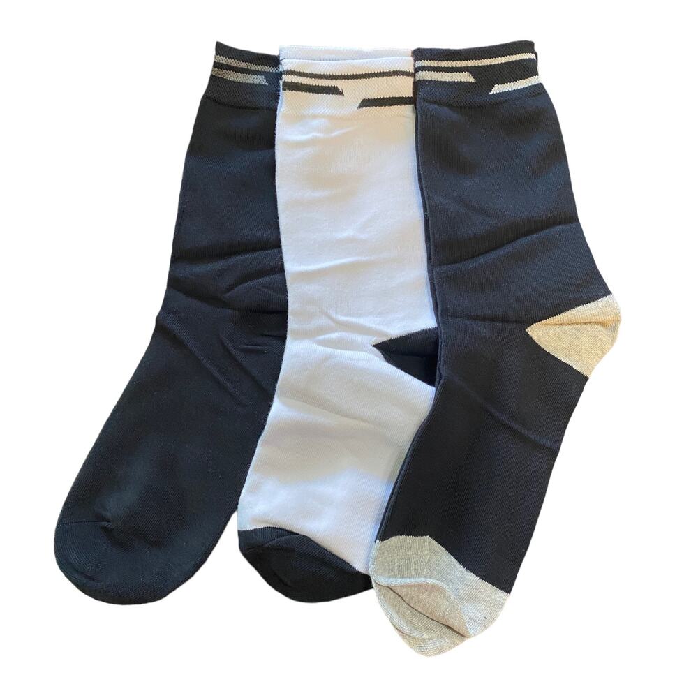 Cotton Blend Socks NEW Lot of 3  One Size